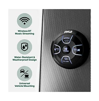 Pyle Amplified Wireless Bt Audio Controller, Waterproof, 300W, Marine-Grade