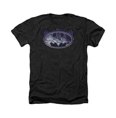 Batman Men's Cracked Shield Adult Heather Tee / T-Shirt