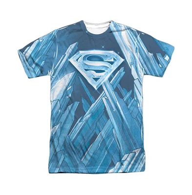 Superman Men's Solitude Short Sleeve Adult 100% Poly Crew Tee / T-Shirt