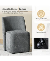 Hulala Home Scott Modern Dining Chair with Lightweight Construction and Universal Wheels