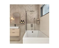 Casainc 10 Inch Wall Mounted Square Shower System Set with Handheld Spray & Tub Spout