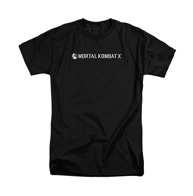 Mortal Kombat X Mens Horizontal Logo Short Sleeve Adult Tall Tee / T-Shirt