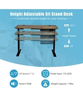 Gouun 48-inch Electric Height Adjustable Standing Desk with Control Panel