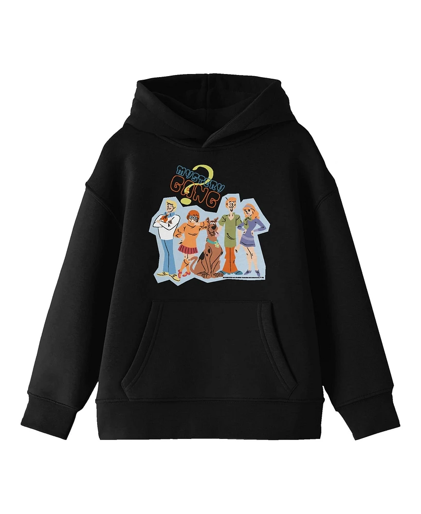 Scooby-Doo Boys Scooby Doo Mystery Gang Doodle Youth Black Graphic Hoodie-xl