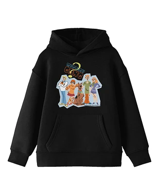 Scooby-Doo Boys Scooby Doo Mystery Gang Doodle Youth Black Graphic Hoodie-xl