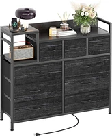 gaomon Dresser for Bedroom with 9 Drawer, Tv Stand with Charging Station