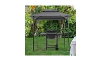 Slickblue Replacement Canopy for Grill Gazebo, Double-Tiered Bbq Tent Roof Top Cover