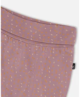 Deux par Baby Girls Organic Cotton Evolutive Pant Printed Pear Seeds