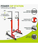 ProsourceFit Power Dip Station, Red