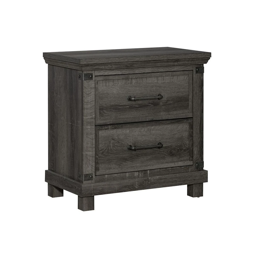 Liberty Furniture Night Stand w/ Charging Station Urban Brown