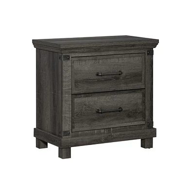 Liberty Furniture Night Stand w/ Charging Station Urban Brown