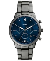 Fossil Men's Neutra Chronograph Smoke Stainless-Steel Watch, 44mm