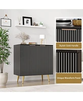 gaomon Fluted Credenza Storage Cabinet with Painted Finish