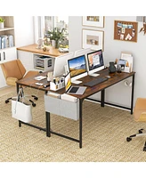 Gouun 60 Inch Computer Desk with Charging Station Storage Bag