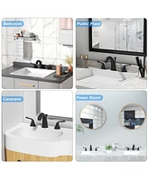 Lovmor 2-Handles Widespread Bathroom Faucet with Pop-Up Drain and Water Supply Lines