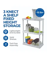 Gracious Living Knect A Shelf 3 Shelf Interlocking Organizers, White (2 Pack)