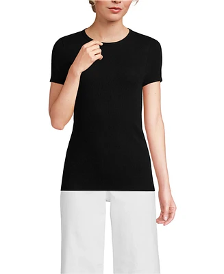 Lands' End Women's Micro Rib T-Shirt