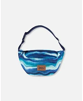 Boy Printed Fanny Pack Blue Wave And Black - Toddler|Child