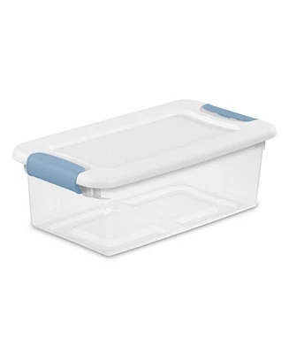 Sterilite Clear Plastic 6 Quart Storage Box Container with Latching Lid, 24 Pack