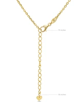 Devata Clover Heart Chain Necklace in 14K Gold, 16 in adj to 18 in, approx. 5.2 grams.