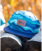 Deux par Deux Baby Boys Printed Cap Blue Wave And Black