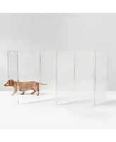 Hiddin Clear Freestanding Pet Gate Zig Zag