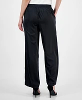 T Tahari Women's Pull-On Wide-Leg Ankle Pants