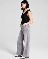 And Now This Women's Tie-Front Wide-Leg Jeans, Exclusively at Macy's
