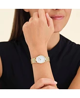 Rosefield Oval Women's Gold Tone Stainless Steel Bracelet Watch 29mm