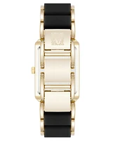 Anne Klein Women's Quartz Silicone and Gold-Tone Metal Alloy Bracelet Watch