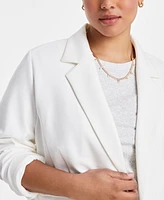 On 34th Trendy Plus Longline Ponte-Knit Blazer, Created for Macy's