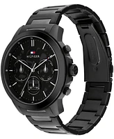 Tommy Hilfiger Men's Multifunction Ionic Plated Black Stainless Steel Bracelet Watch, 43mm