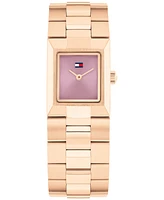 Tommy Hilfiger Women's Quartz Rose Gold Tone Stainless Steel Bracelet Watch, 20.50mm x 25.20mm