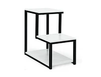 Gouun 3-Tier Ladder-Shaped Chair Side Table with Storage Shelf