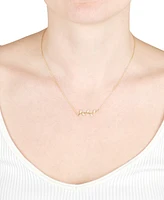 Cubic Zirconia Vine Pendant Necklace in 14k Gold-Plated Sterling Silver, 16" + 3" extender