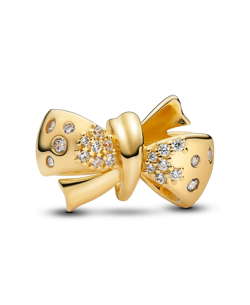 Pandora Gold-Plated Sparkling Bow Charm