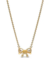 Pandora Gold-Plated Sparkling Bow Necklace