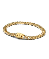 Pandora Gold-Plated Pave Cuban Chain Bracelet