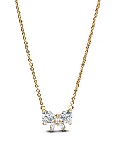 Pandora Gold-Plated Sparkling Bow Necklace