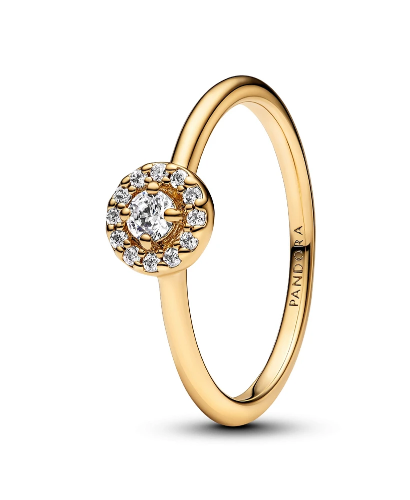 Pandora Gold-Plated Round Pave Halo Ring