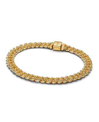 Pandora Gold-Plated Pave Cuban Chain Bracelet