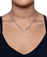 Diamond Infinity Collar Necklace (1/10 ct. t.w.) in Sterling Silver & 14k Yellow Gold-Plated Sterling Silver, 16-1/2" + 3" extender