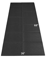 Redliro Foldable Rubber Treadmill Mat, Non-Slip Walking Pad Mats, High Resilience Floor Protector for Home Fitness, Bike Gym Mat, 68" * 25.6"