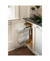 Rev-a-Shelf Pullout Dish Towel Bar Under Kitchen Cabinet 3 Prong, White, 563-47