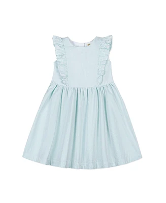 Hope & Henry Big Girls Seersucker Flutter Sleeve Open Back Dress
