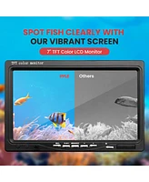 Pyle 7'' Lcd Monitor Underwater Fishing Camera, 1000TVL, Infrared, Dvr Recording, White