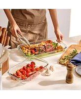 Sorbus 8-Piece Deep Glass Baking Dish Set with Lids