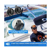 Pyle 4” Waterproof Off-Road Bluetooth Streaming Speakers, Amplified, 900W