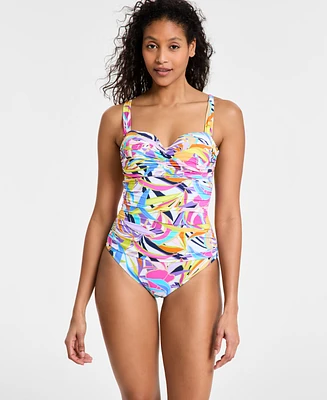 Bleu by Rod Beattie Women's Living Color Ruched One-Piece Swimsuit