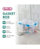 Sterilite 80-Qt Clear Plastic Stackable Storage Bin w/ Gasket Latch Lid